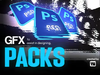 GFX Packs resource cover with Photoshop graphics