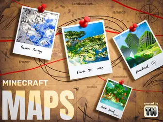 Minecraft Maps resource cover with map previews